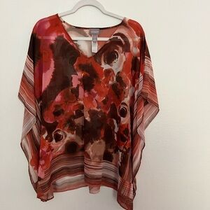 Chico’s sheer poncho style top